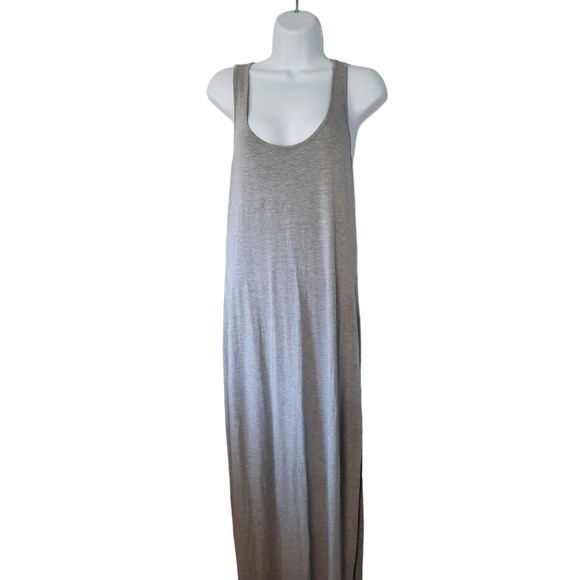 *New* Fabletics Iliana Maxi Dress Heather Grey Racerback Scoop Neck Stretchy WS - Picture 3 of 9
